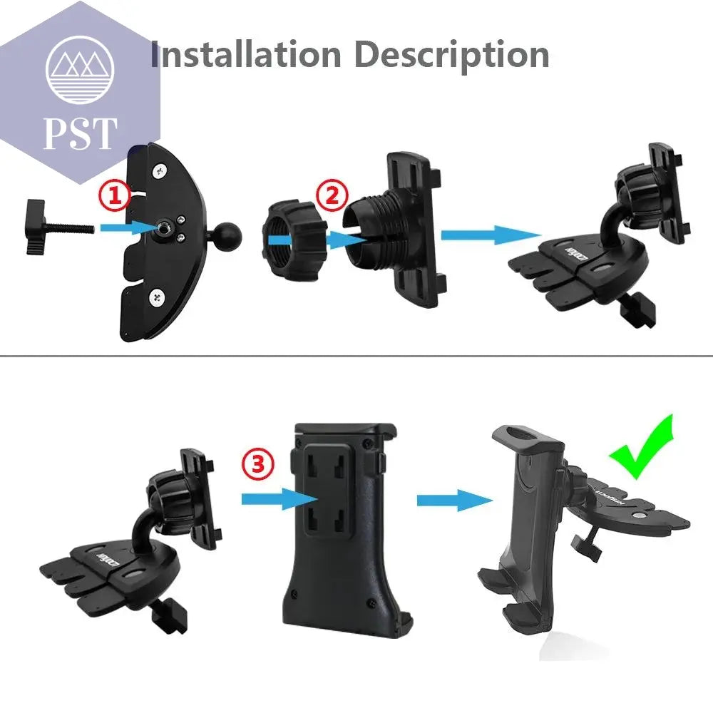 Universal 7 8 9 10" Car Tablet Holder Car Auto CD Mount Tablet PC Holder Stand for IPad 2 3 4 5 6 Air 1 2 Tablet Car Holder       PST PS Tradings