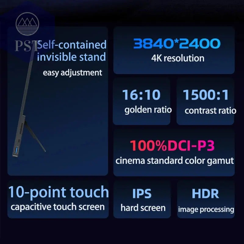 VCHANCE 16 Zoll 4K Display UHD Touch Monitor Mobil portabel PST PS Tradings Computermonitor PST PS Tradings  PST PS Tradings