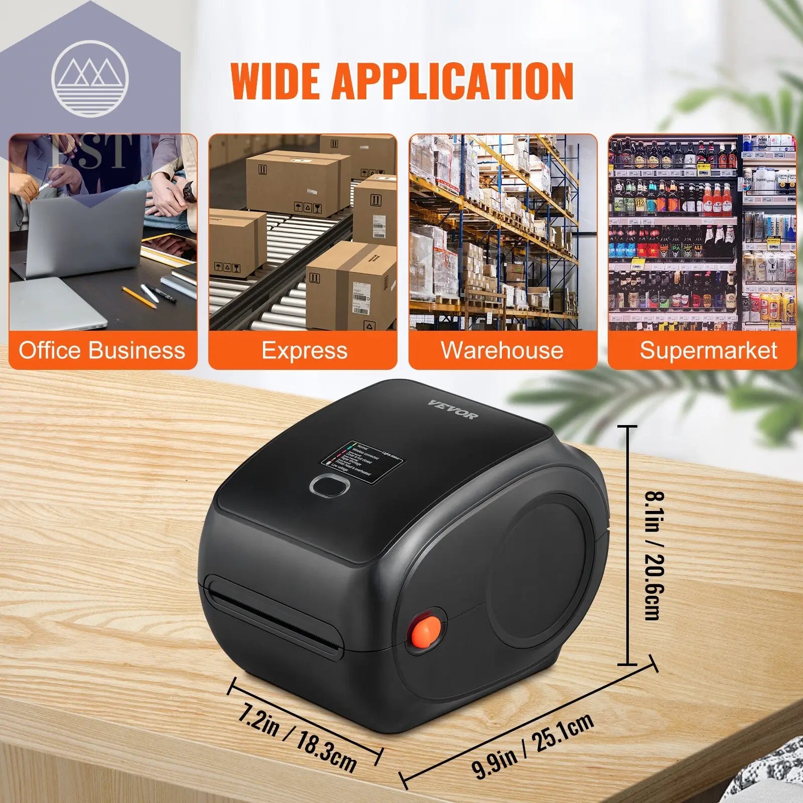 VEVOR Bluetooth/Usb Thermo Etikettendruck PST PS Tradings  VEVOR Bluetooth/Usb Thermo Etikettendruck