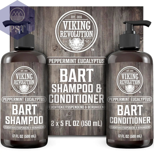 Viking Revolution Bart Shampoo & Conditioner Set - Erweicht, Glättet & Stärkt Den Bartwuchs - Natürlicher Pfefferminz- & Eukalyptusduft - Geschenke Für Männer - 2 X 500 Ml PST PS Tradings  PST PS Tradings Default-Title PST PS Tradings Viking Revolution Bart Shampoo & Conditioner Set - Erweicht, Glättet & Stärkt Den Bartwuchs - Natürlicher Pfefferminz- & Eukalyptusduft - Geschenke Für Männer - 2 X 500 Ml