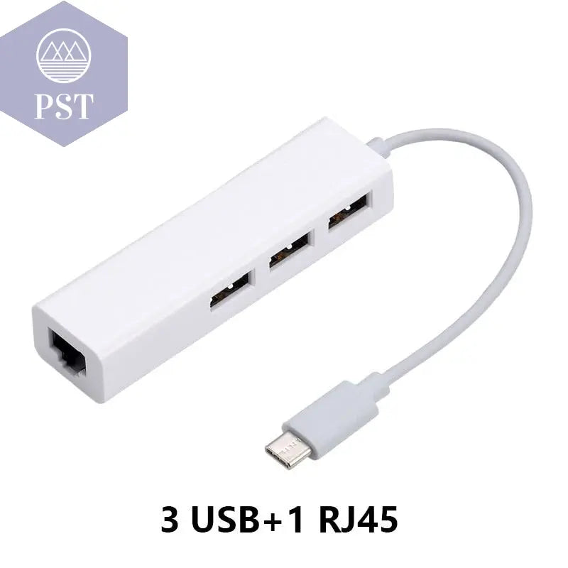 White USB Hub with Four Ports      China-TYPE-C PST PS Tradings