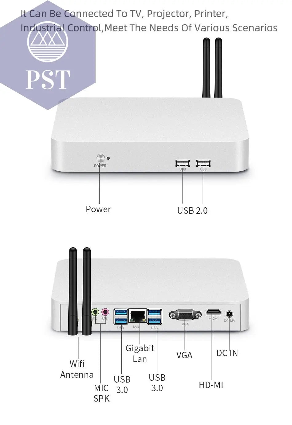 XCY Mini PC Computer Intel Core i5 4200U 3317U i7 4500U J1900 Win10 Win11 Linux Ubuntu Office Desktop HTPC Personal Computer       PST PS Tradings
