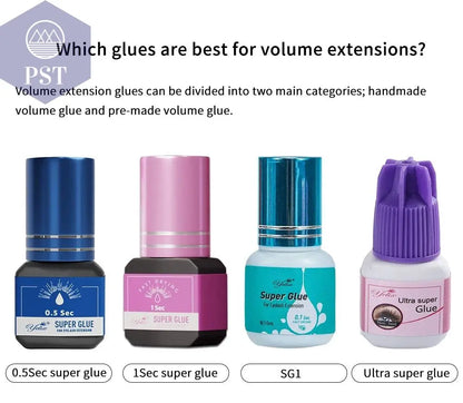 Yelix Eyelash Extension Glue 0.5-1 Sec Fast Dry Individual Lashes Glue Sensitive Eye Eyelash Glue Wholesale Customization PST PS Tradings  PST PS Tradings  PST PS Tradings