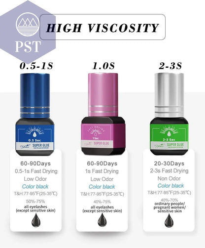 Yelix Eyelash Extension Glue 0.5-1 Sec Fast Dry Individual Lashes Glue Sensitive Eye Eyelash Glue Wholesale Customization PST PS Tradings  PST PS Tradings  PST PS Tradings
