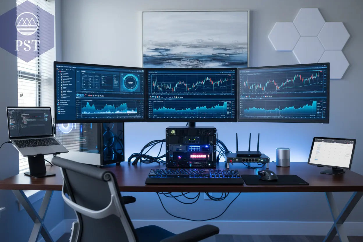 Hochwertige und leistungsstarke Technik, von Geräten und Zubehör, für Zuhause, dein Home-Office, Unternehmen, Uni, Alltag oder Gaming-Setup. Computer Peripherie, bspw. Displays und Monitore für Alltag, Multi-Screen Multi-Monitor Anwendungen für Hobby, Büro, Trading und Unternehmen oder Curved und Gaming Monitore für Gamer. Business Electronics, Bürotechnik, Unternehmens IT- und EDV Netzwerke analysieren, aufbauen, gestalten oder weiterentwickeln und optimieren mit Netzwerkgeräte, Computer Systeme, Smarte Ge